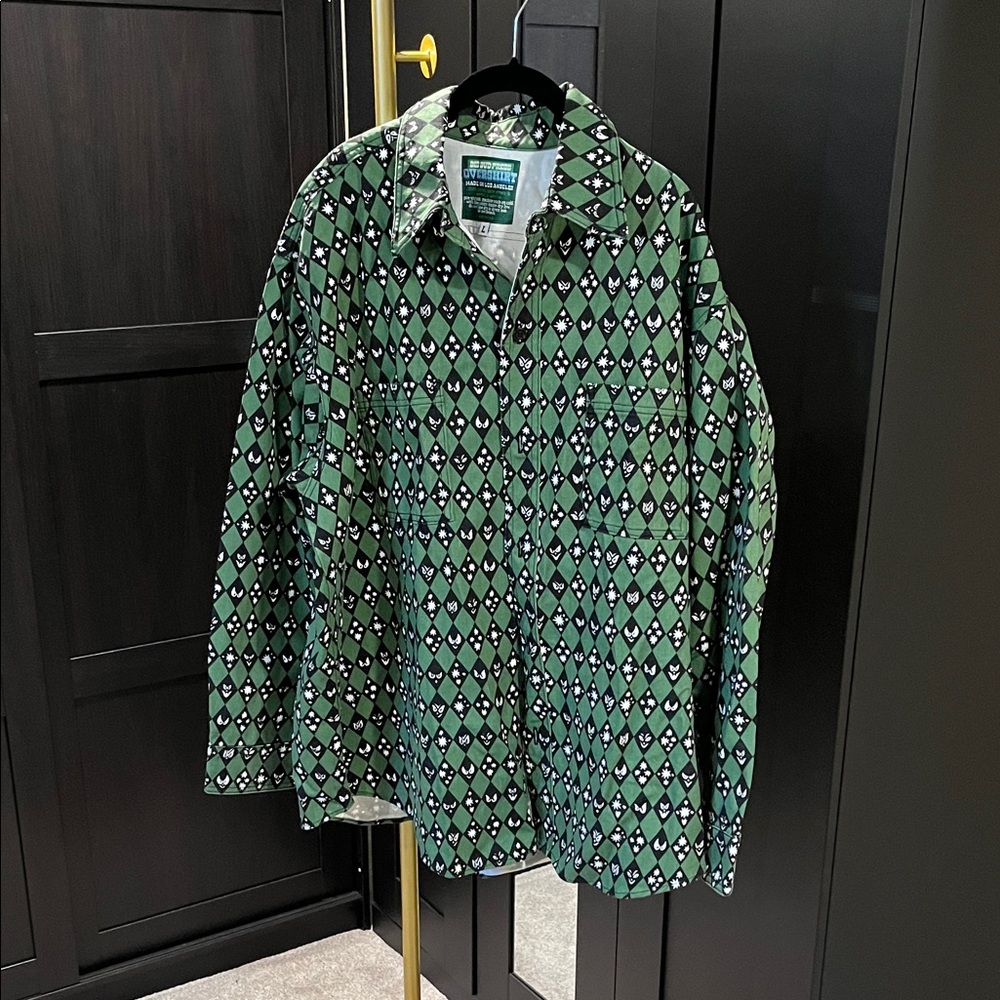 Big Bud Press Green and Black Patterned over shirt
